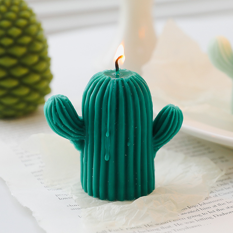 Cactus scented candle wholesale fragrance handmade gift box home birthday cake creative decoration aromatherapy