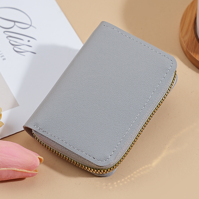 Bolsa de tarjetas de órgano de color sólido, bolsa de tarjetas compacta y exquisita para mujeres, bolsas de tarjetas de bienestar de gran capacidad para hombres, bolsas de tarjetas transfronterizas