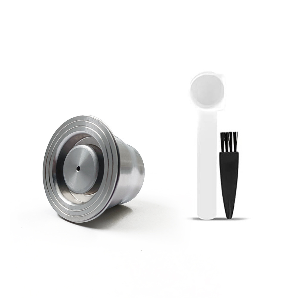 Nestle Nespresso Cápsula de café Shell filtro reutilizable con creativo cuchara de acero inoxidable martillo