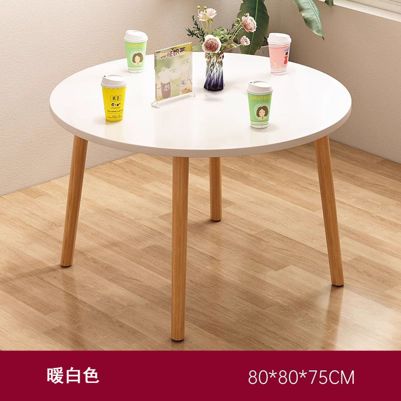 【메인 사진★원탁] 웜화이트 80*80*75cm