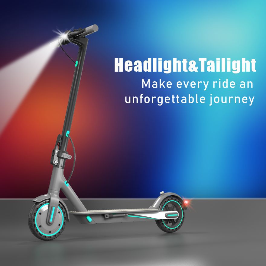 Overseas Warehouse Lithium Battery Electric Scooter Foldable Adult Mobility Two-Wheeled Portable Scooter European and American Export Cross-Border