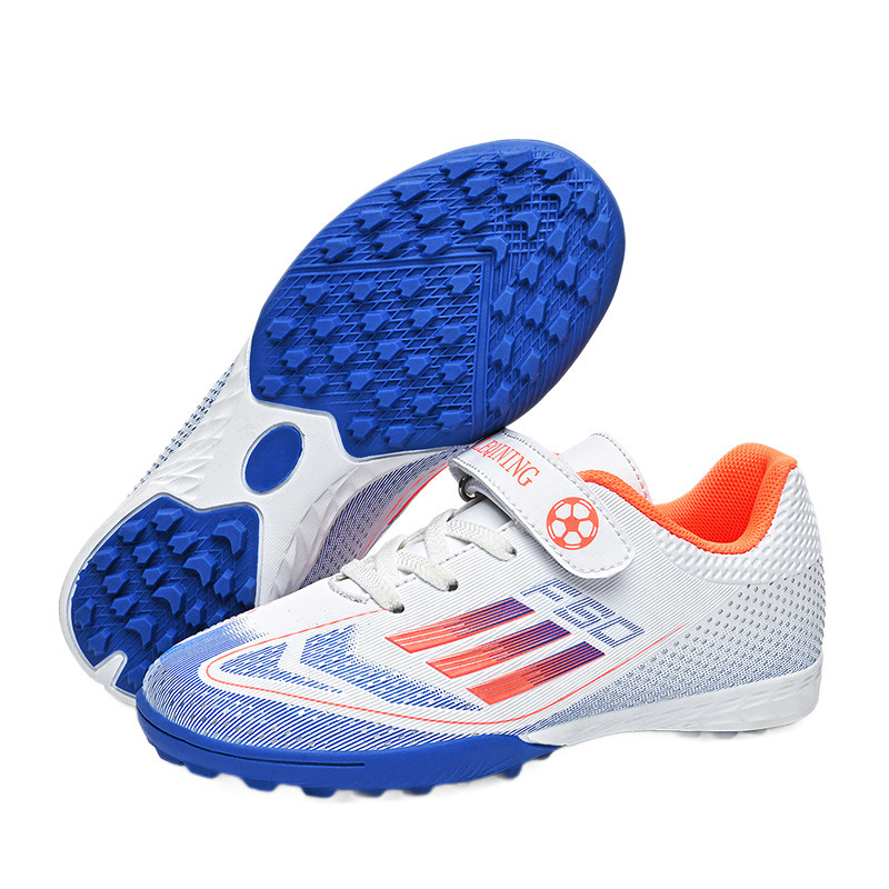 Tenis de Fútbol Infantiles con Velcro TF de TPR, Ligero para Entrenamiento de Fútbol