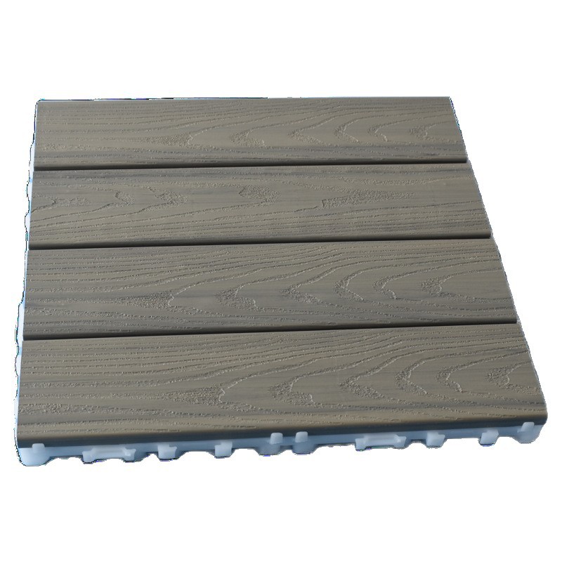 Ruopu piso de madera plástica sin quilla auto-pavimentación terraza terraza terraza reconstrucción de segunda generación piso de empalme de extrusión image 6