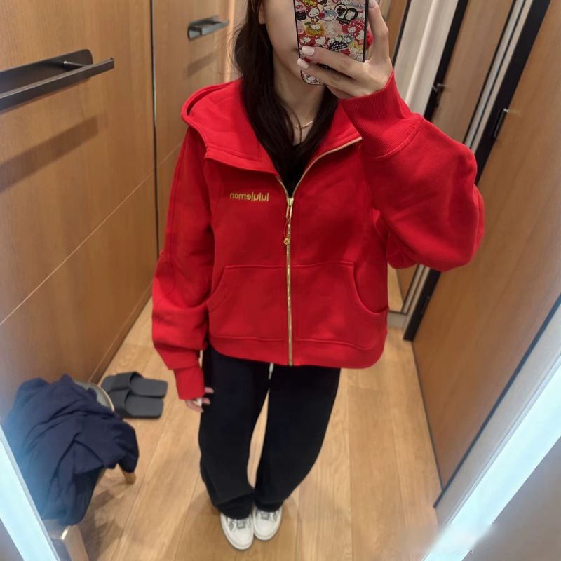 LULU Original Scuba Women's Extra Loose Hoodie New Year Limited Edition Fleece Sweatshirt Sports Jacket Trendy Clothing LULU Original Scuba Women's Extra Loose Hoodie New Year Limited Edition Fleece Sweatshirt Sports Jacket Trendy Clothing