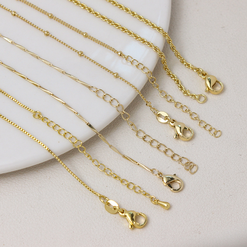 4g Weight Chain Jewelry Making Type 45-50cm Jewelry Making Size Lobster Trigger Clasp Closure Clasp Closure Type Jewelry Accessories Classification 1 Piece Quantity Copper Material Geometric Pattern All Seasons Season Plating Design Simple Style Style 1 Piece Copper 45-50cm Jewelry Accessories Chain Simple Style Geometric 4