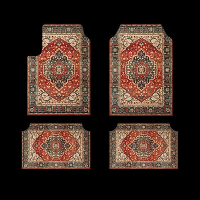 Avtomobil döşəmə paspasları, Bohemian Style Foot Mats for Home - zy-cross-border-floor-mat-four-piece-set-12-3344cm-pack-of-two