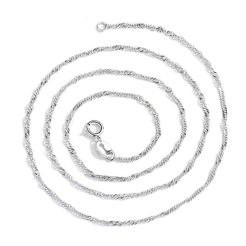 S925 sterling silver box chain snake bone cross ingot melon seeds starry water wave naked chain men and women plain chain necklace wholesale