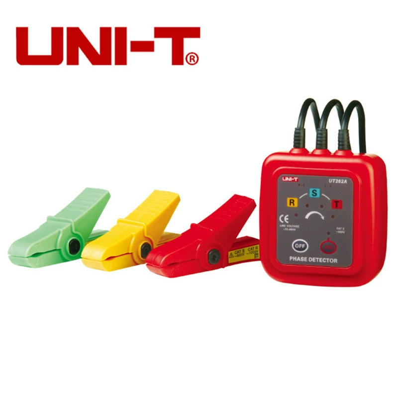 Бесконтактный измеритель последовательности фаз Unide UT262A/UT262C, трехфазный индукционный фазовый детектор потери фазы при разомкнутой цепи