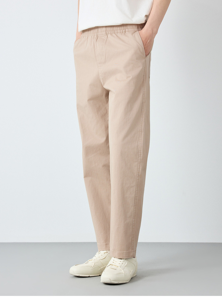 Quần kaki nam công sở ống đứng dáng thẳng vải cotton pha — đen chi tiết 14