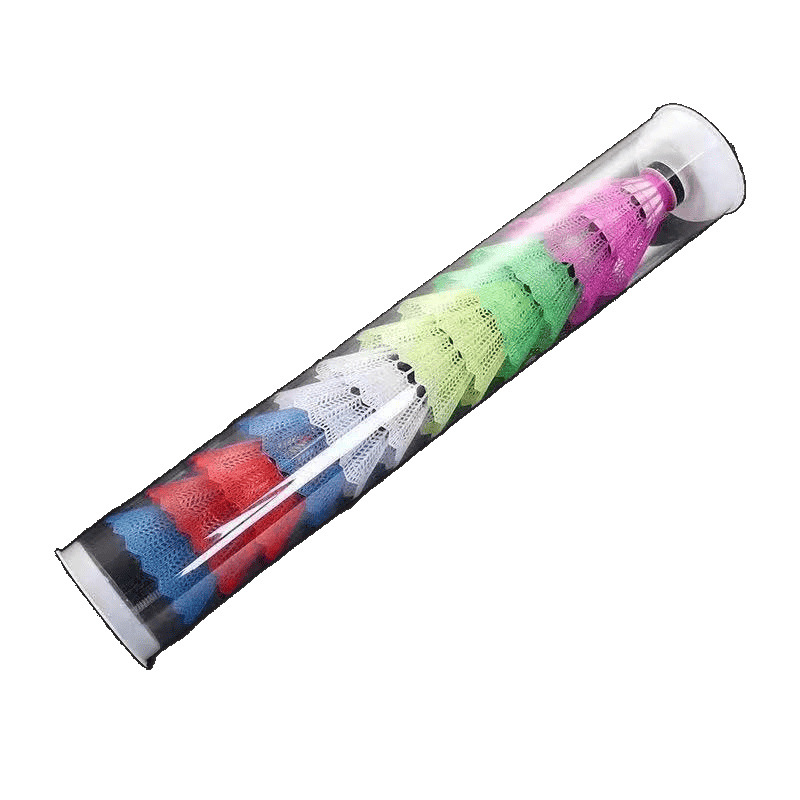 12 balones de bádminton de plástico de barril de alta elasticidad balones de entrenamiento de nylon resistentes al juego indoor y exterior 2 paquetes al por mayor