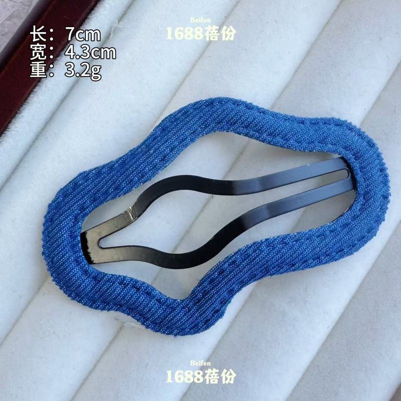 牛仔蓝星星云朵发夹女侧边碎发刘海夹后脑勺bb夹简约气质发卡头饰|undefined