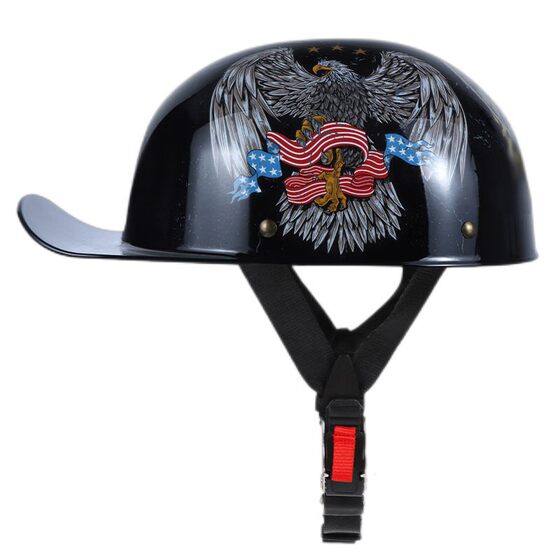 3C retro bandit personality baseball cap men's and women's motorcycle helmet scoop helmet peaked cap electric car baseball cap half helmet