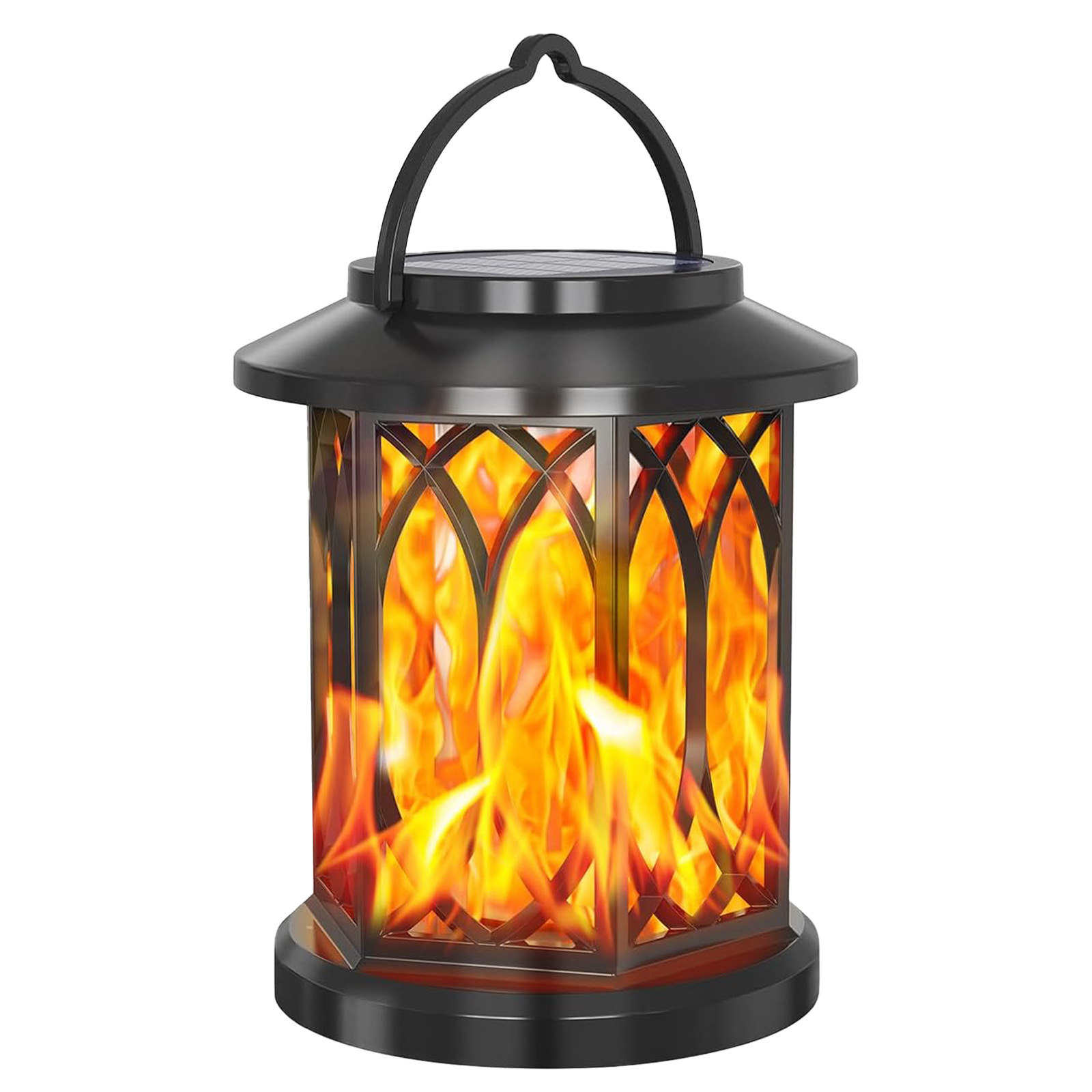 Hot sale lámpara de llama solar al aire libre lámpara de lámpara candelabro lámpara de jardín lámpara de paisaje retro viento de alta potencia lámpara de calle