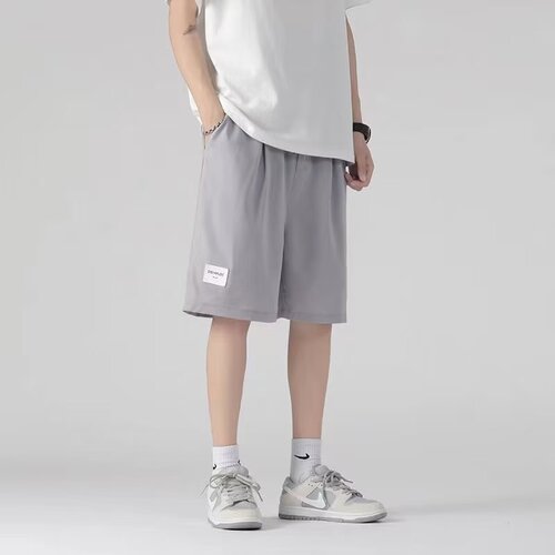 New men's fashionable and handsome American ice silk straight loose casual basketball shorts all-matching popular sports pants