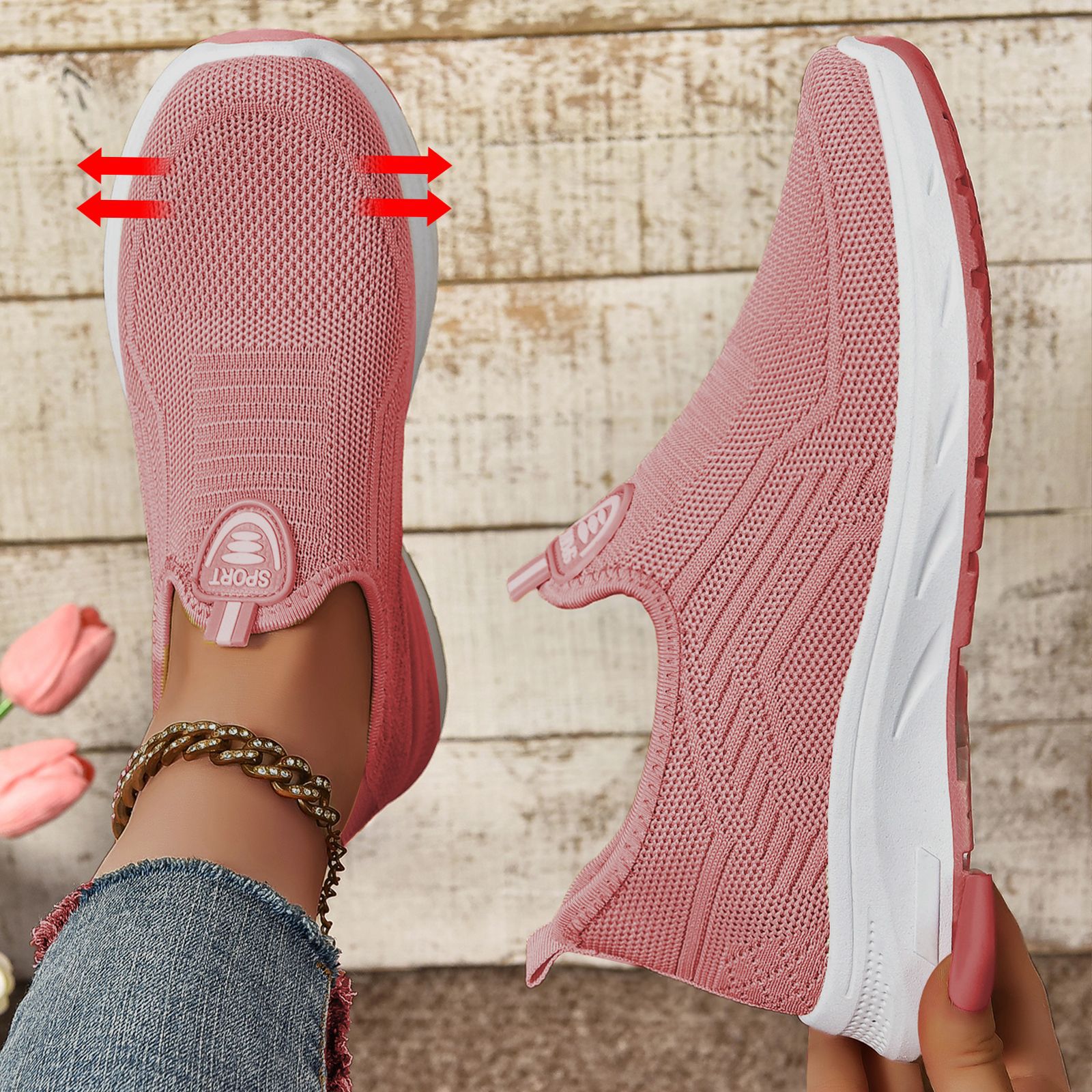 Zapatos mujer verano ocio deportes transpirable transfronterizo tallas grandes zapatos de mujer zapatos de suela blanda para mujer zapatos perezosos de un pie