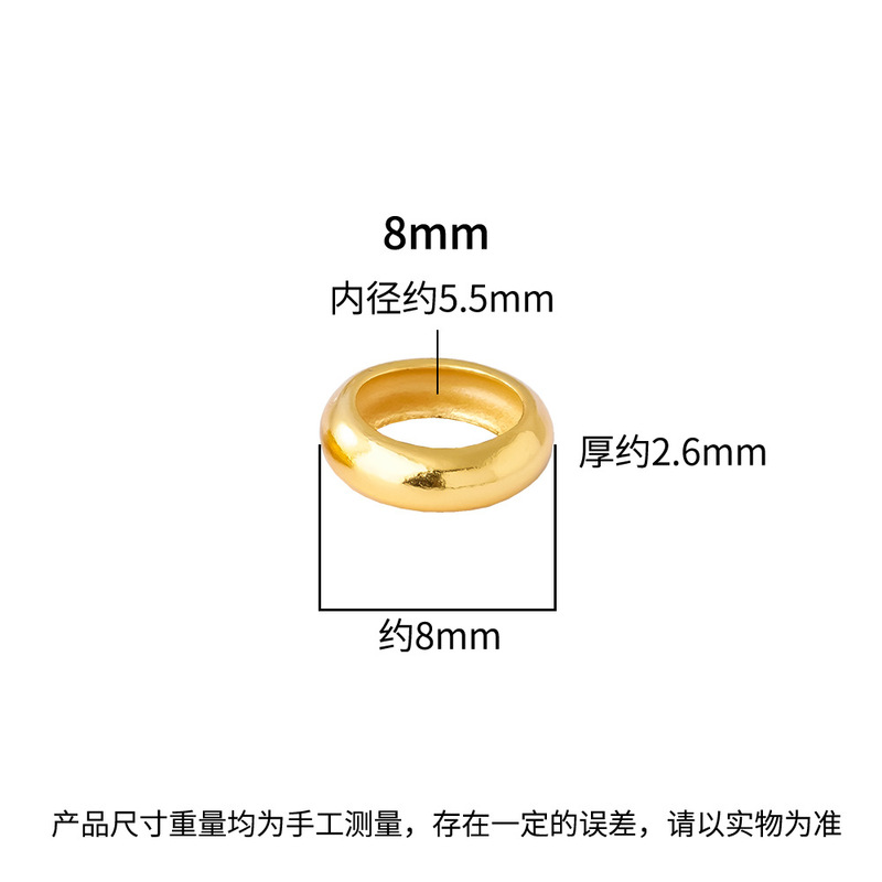 新款s925纯银镀黄金色算盘珠古法金色隔片车轮珠diy文玩手串配件|undefined