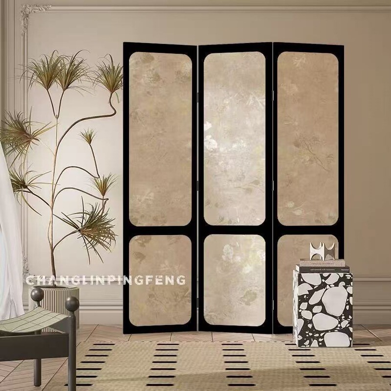 French-style floral high-end screen partition background wall for homestay entrance, movable and foldable, for blocking off the living room, dining room, and bedroom French-style floral high-end screen partition background wall for homestay entrance, movable and foldable, for blocking off the living room, dining room, and bedroom