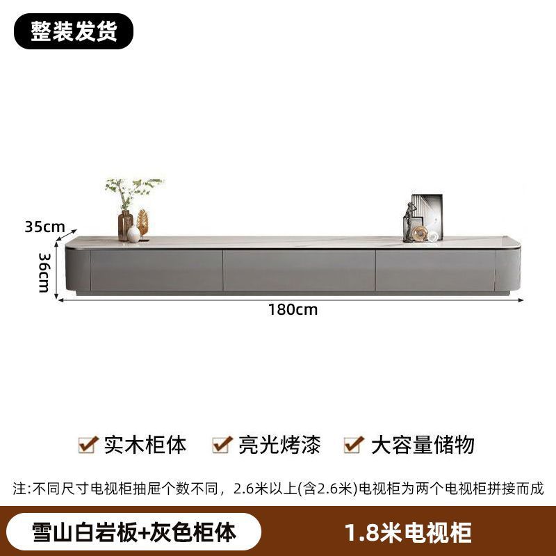 All Solid Wood Coffee Table, Painted Thickened Slate Coffee Table, Living Room Home Floor-Standing Tea Table, New Coffee Table Tv Cabinet Combination