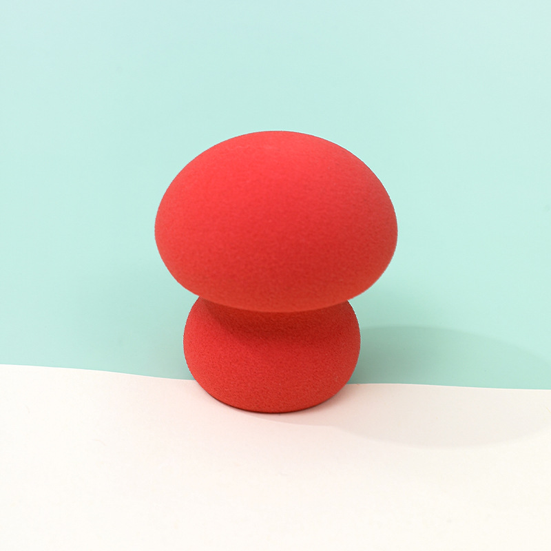 Huevo de belleza de cabeza de hongo personalizado de fábrica, no coma polvo, manchas de color degradado, maquillaje sin látex, esponja, huevo de maquillaje