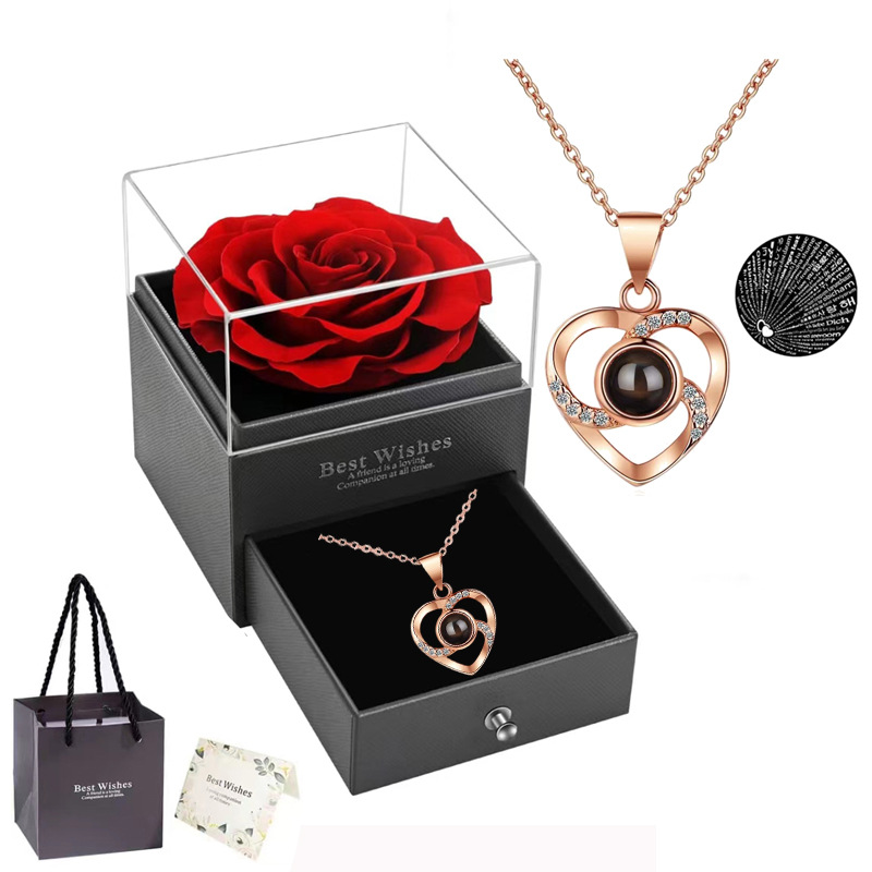 Love Rose Gold+1 Rose Gift Box