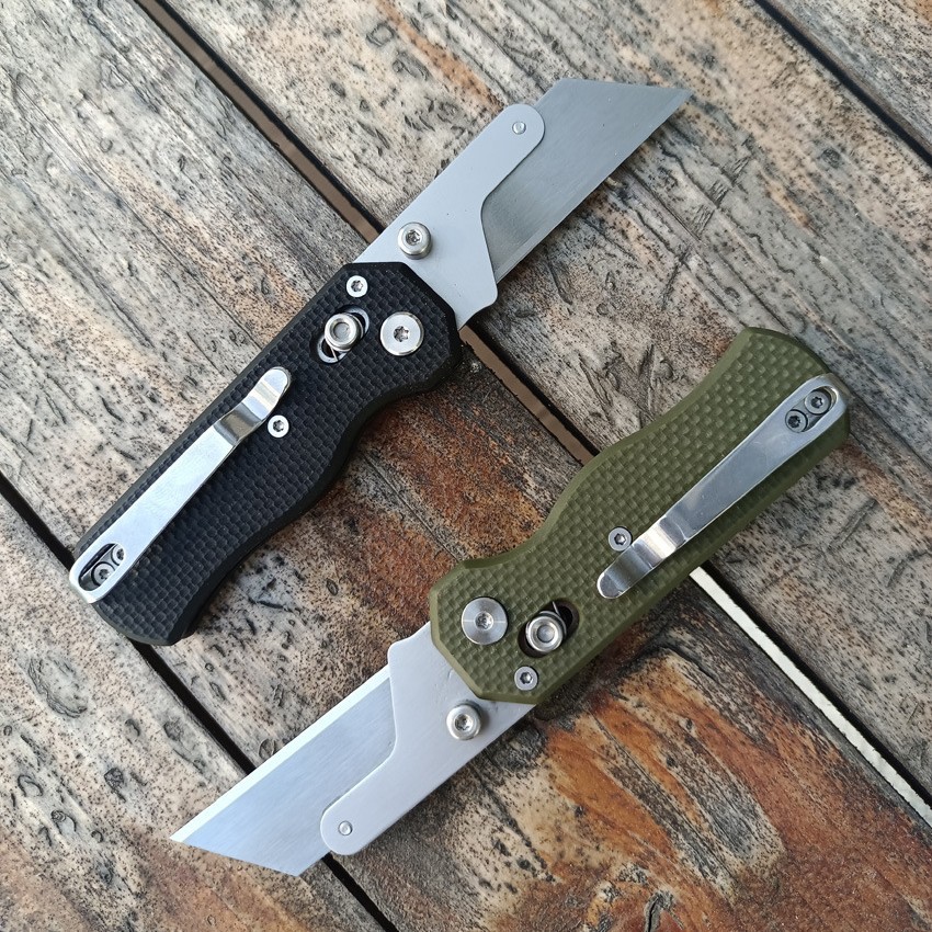 新款G10手柄 折叠美工刀 EDC工具户外随身小刀 便携刀具