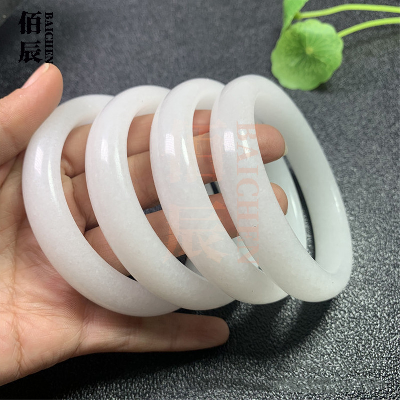 厂家批发四川白汉白玉手镯 碳酸盐质玉手镯羊脂白玉手镯 会销礼品