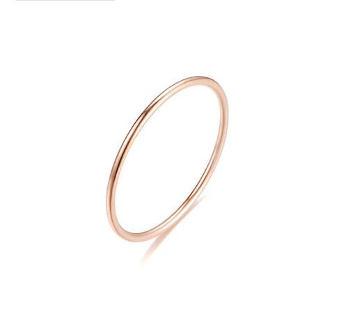 Cross-border 1mm ultra-fine titanium steel ring for women, simple and elegant versatile couple's ring Amazon jewelry wholesale