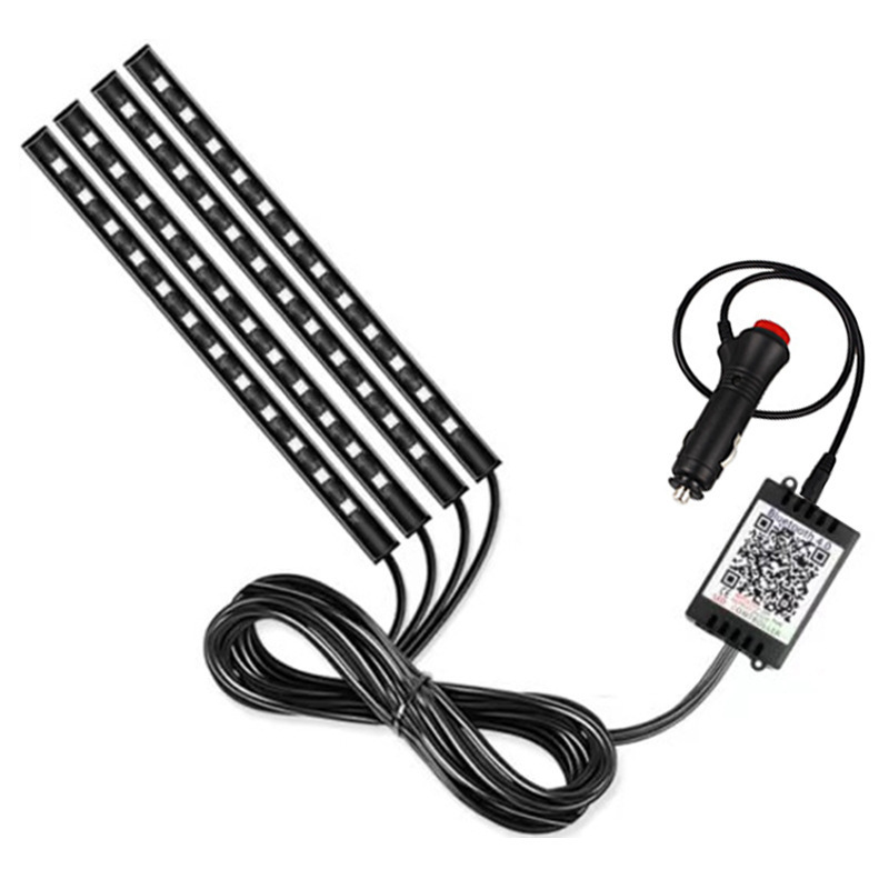 48 72LED un remolque cuatro mangueras de silicona luces de atmósfera de automóviles luces de atmósfera de pies interiores
