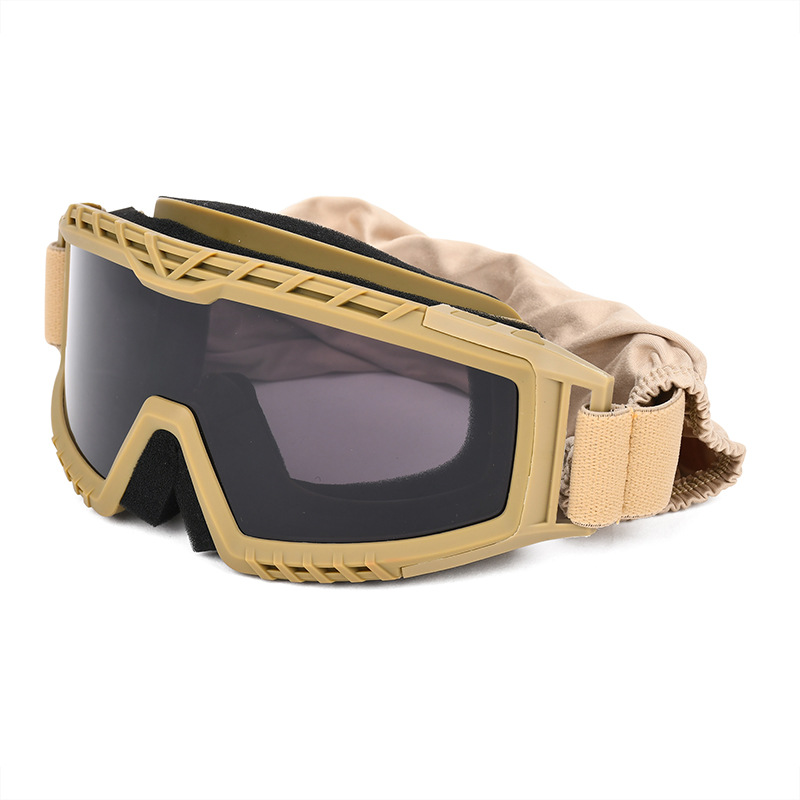 Gafas Tácticas del Desierto de PC, Lentes Intercambiables, para CS y Ciclismo