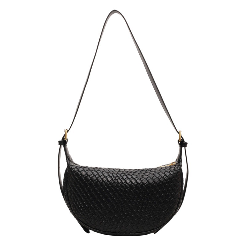 バッグ 2025 新韓国スタイルシングルショルダー団子バッグハイエンド西洋スタイル脇の下バッグ織クロスボディバッグ女性のバッグ