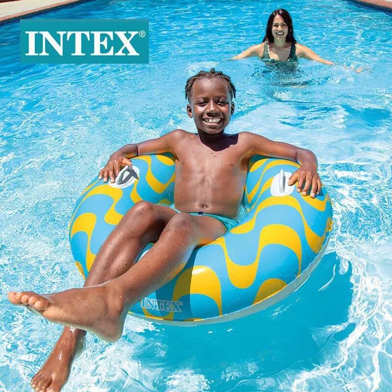 原装INTEX59256成人把手游泳圈救生圈腋下圈浮圈 直径91CM
