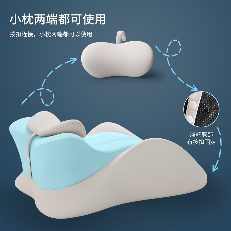 ベッドで横向き寝するための枕、横向きでスマホを使うための多機能横向き寝パッド、夏用ジェル冷却通気性枕、蒸れにくい枕|undefined