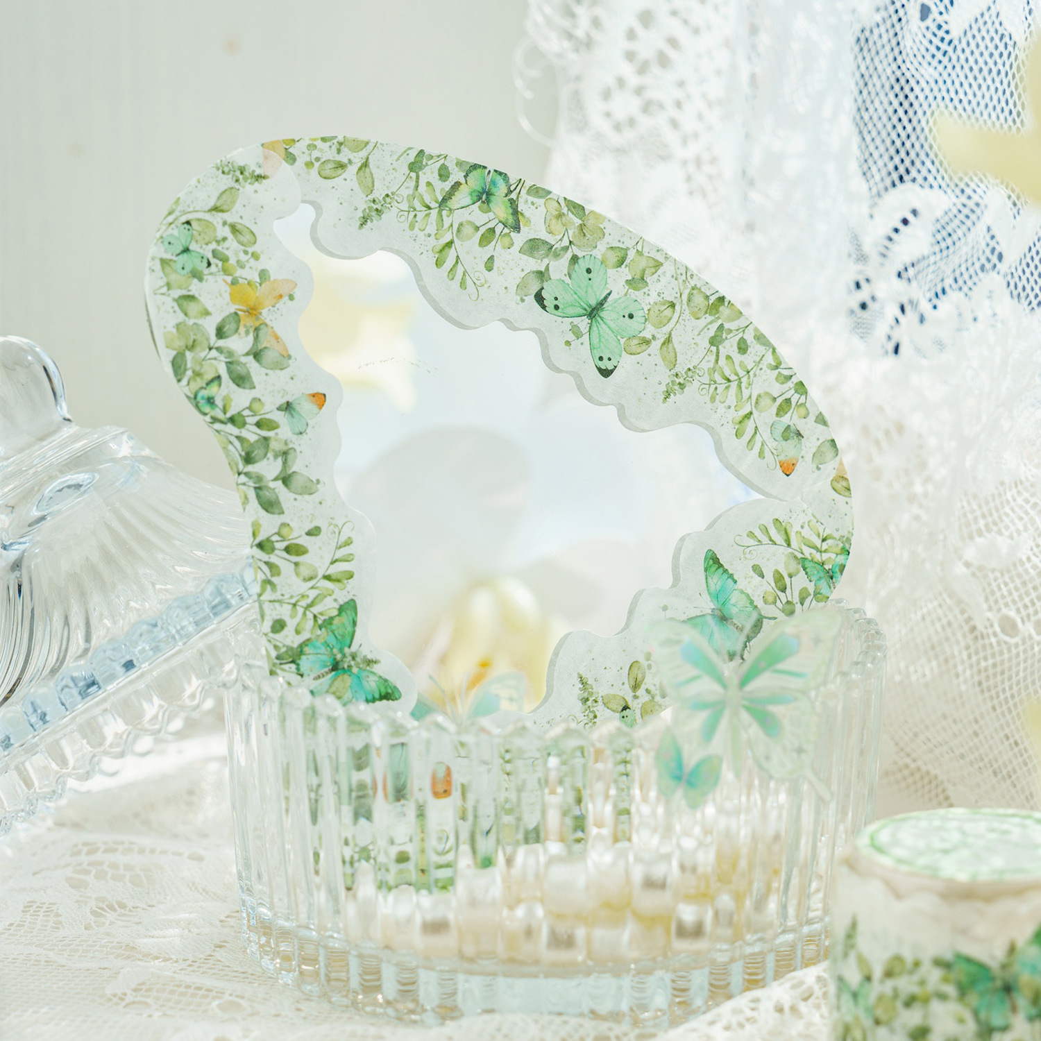 糖诗胶带 花漾微风系列 复古水彩花卉手帐素材循环贴装饰拼贴 8款