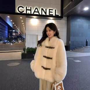 Dami Mi Lapel Sheepskin Bazaar Real Lamb Fur Coat Women's Fur Jacket 2025 Winter New Style