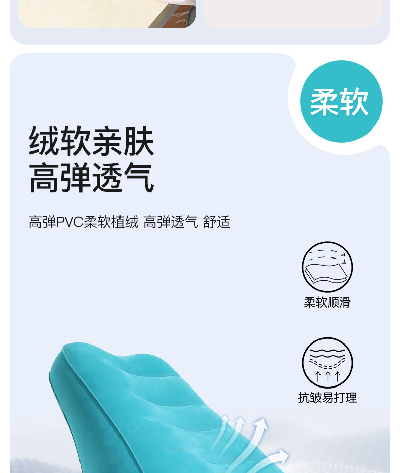 Press-Type Inflatable Lumbar Pillow, Waist Support Cushion, Airplane and High-Speed Rail Long-Distance Sleeping Essential, Portable Travel Lumbar Pad