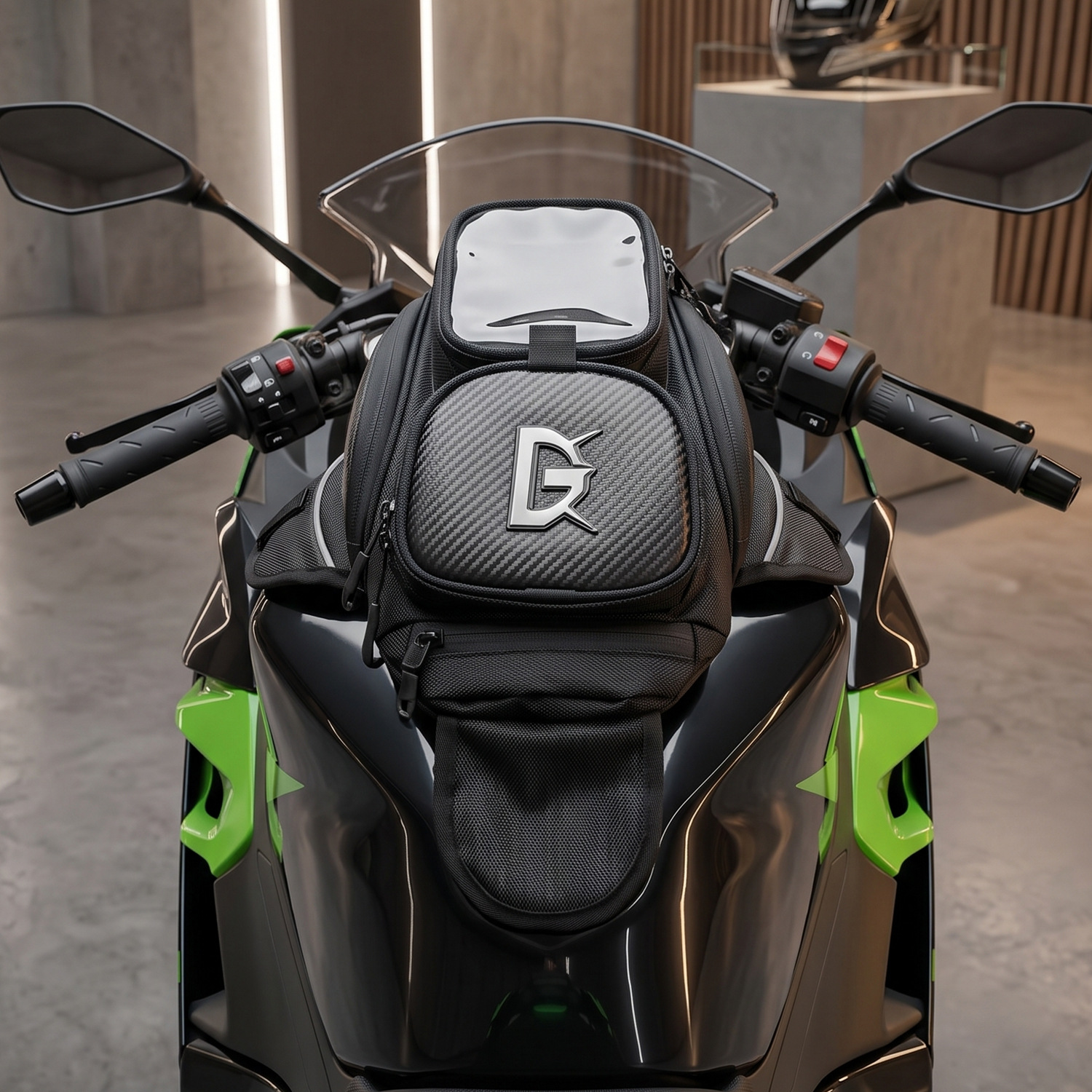 Bolsa de imán de la motocicleta bolsa de aceite de navegación táctil bolsa a prueba de polvo bolsa de aceite de motocicleta bolso de hombro bolso de la cintura equipo