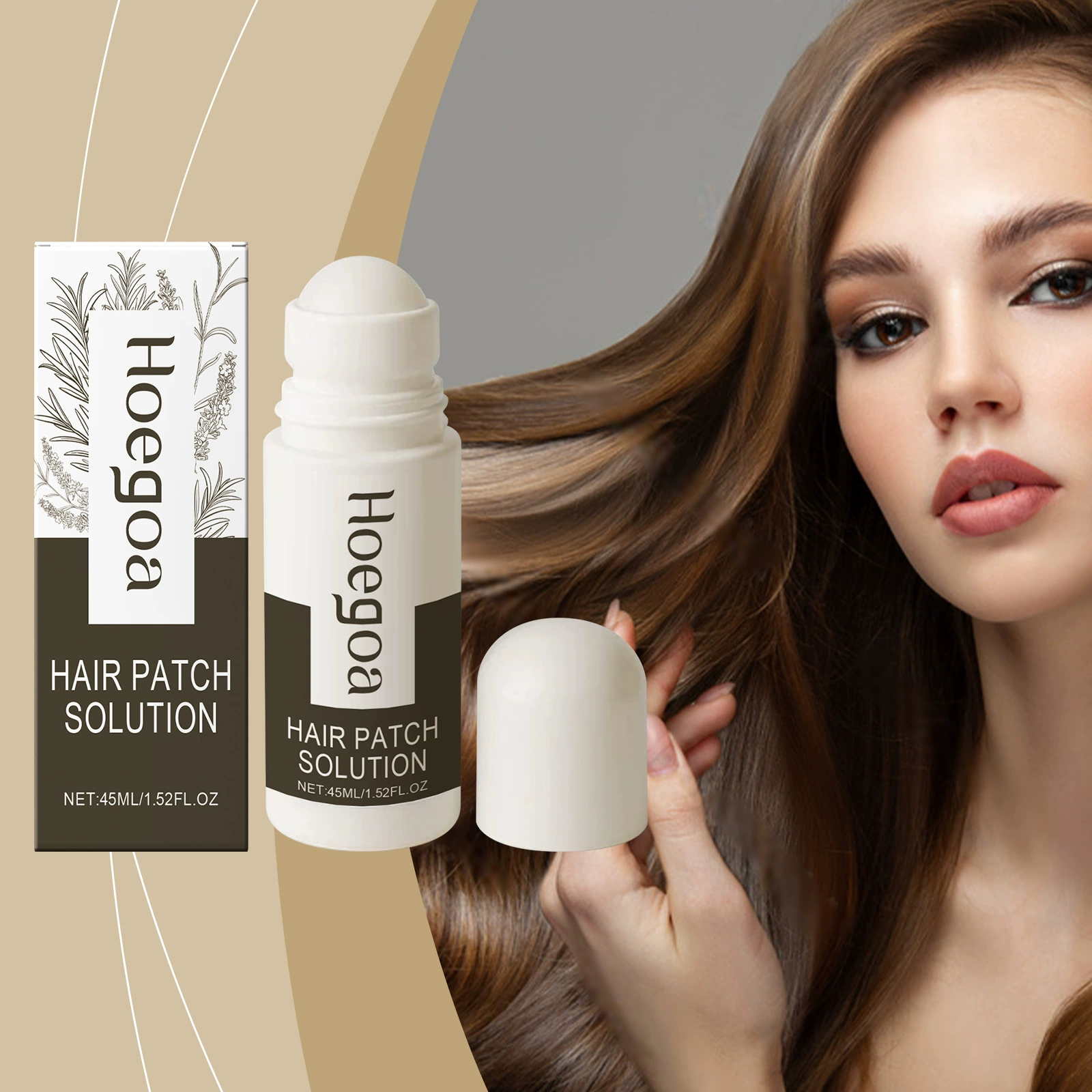 HOEGOA Роликовый шариковый гель для кожи головы Нежный и увлажняющий уход за волосами Гладкие и яркие ежедневные массажные роликовые шарики