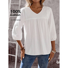 U 33492 Linen Half-sleeve Top ������������羳����ͨ����