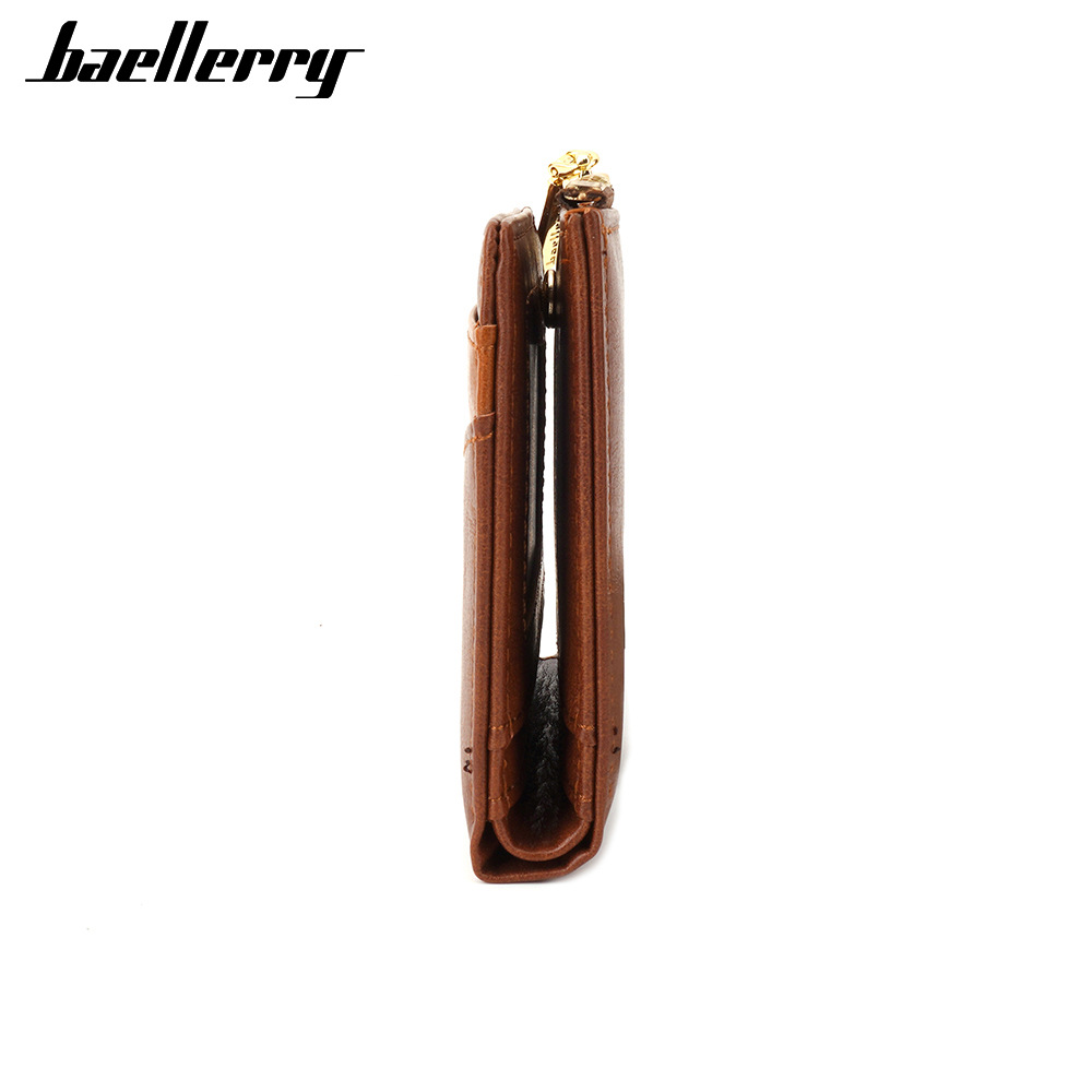 Baellerry Short Wallet for Men Retro Contrasting Color Zipper Coin Bag with Multiple Card Slots High-end Wallet_voghion.com