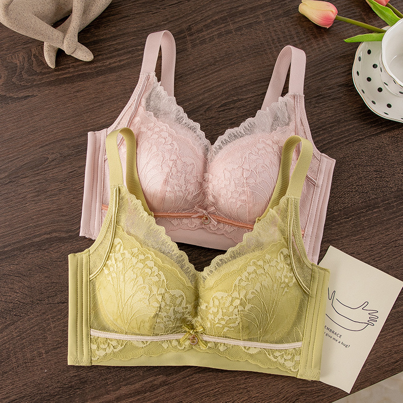 Sexy underwear women's breathable push-up small chest wireless bra top collection breast anti-sagging lace bra special offer