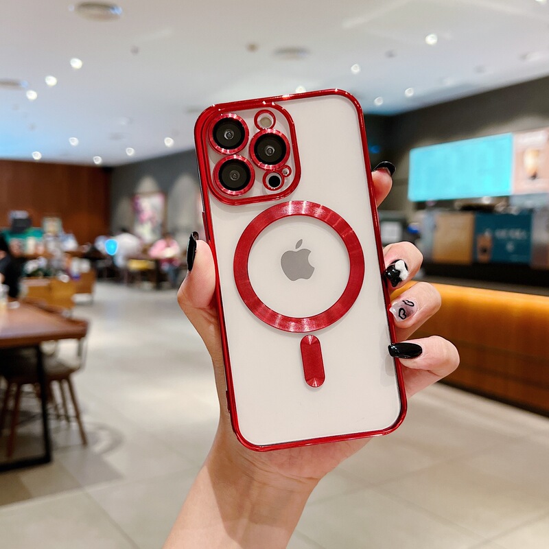 Apple 17proMax 磁気電話ケース iPhone16 電気メッキ透明 15 オールインクルーシブ落下防止 14 保護カバーに適しています。|undefined