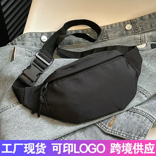 New Women's Waist Bag 2025 Large Capacity Simple Pure Color Shoulder Bag Men's Casual Chest Bag Fashionable Crossbody Bag Trendy