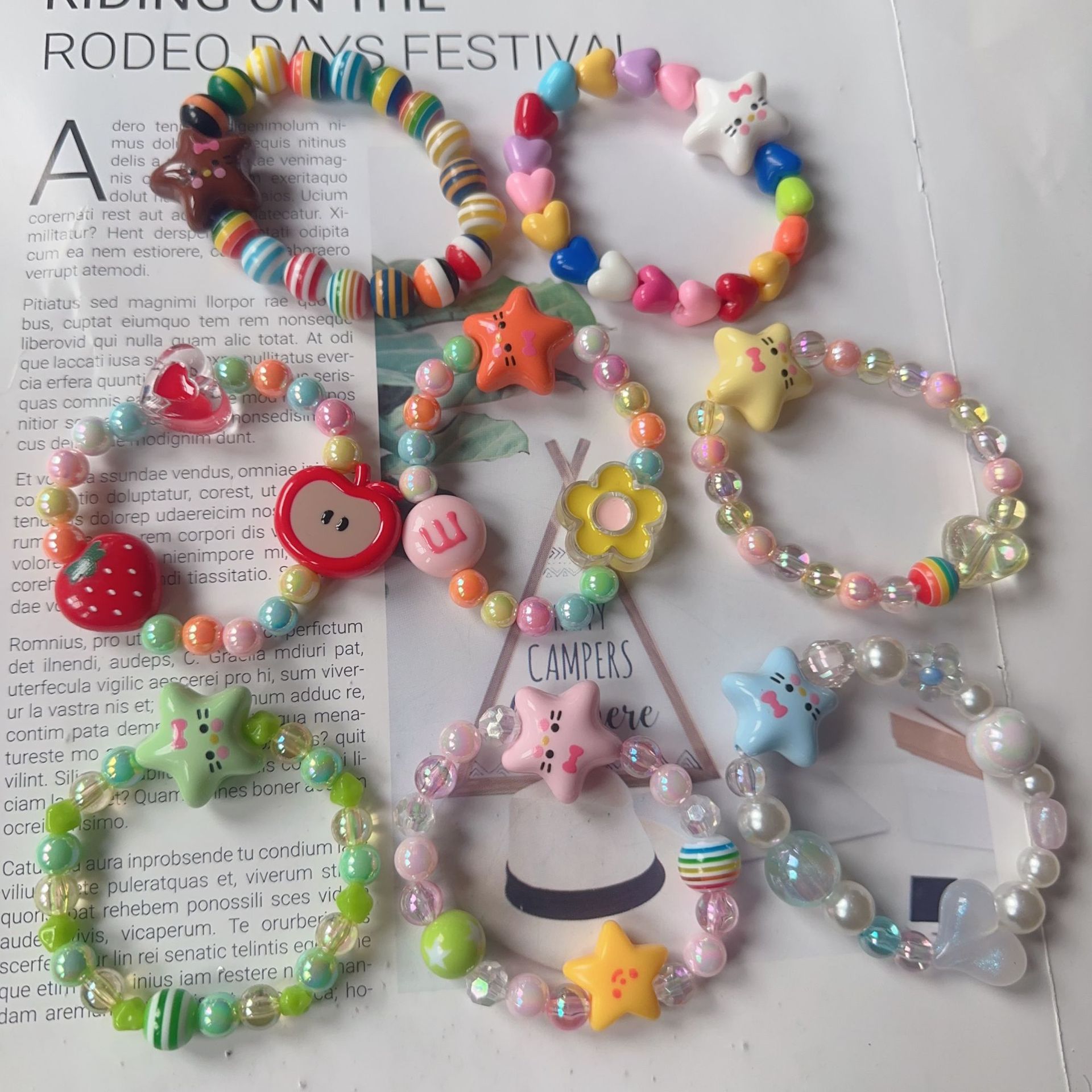 Fresh cute elegant cartoon beaded bracelet