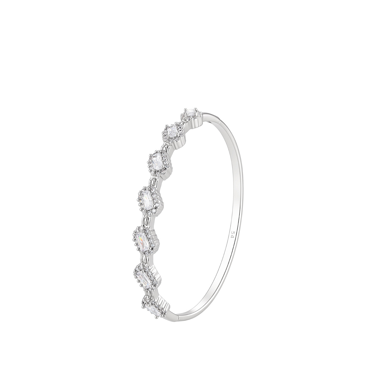 Brazalete Cuadrado Geométrico de Aleación de Cobre Galvanizado image 6