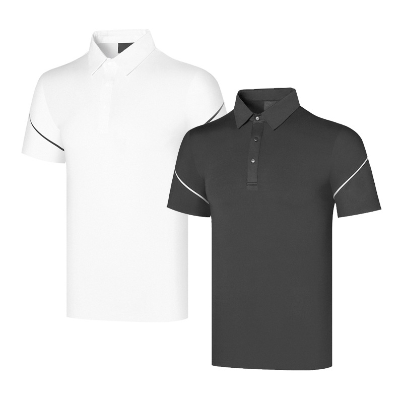 Summer New Golf Men's ShorT-sleeved T-shirT Lapel SporTs Casual POLO EvenT Group Plus LOGO Jersey