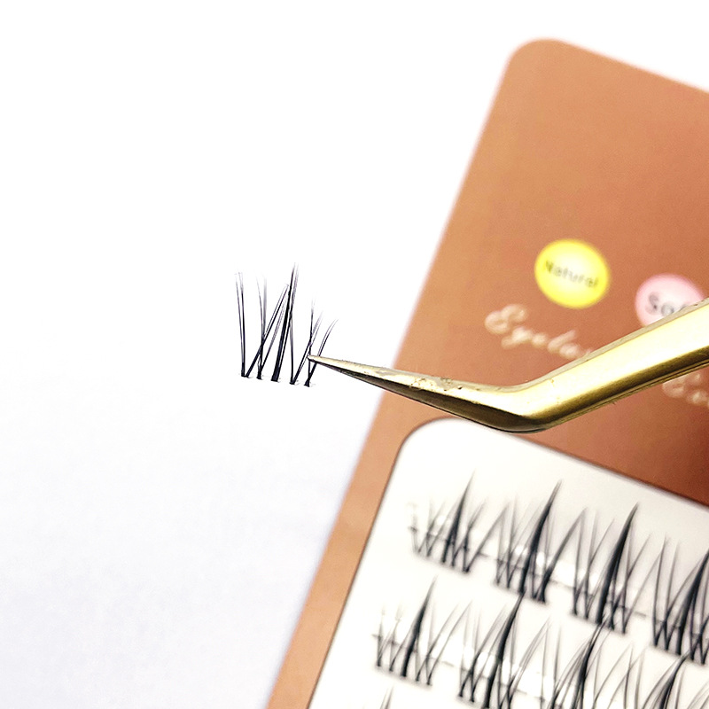 10 filas de gran capacidad perezoso girasol pestañas postizas novato perezoso Evangelio transparente tallo puro salvaje pequeño diablo Hada