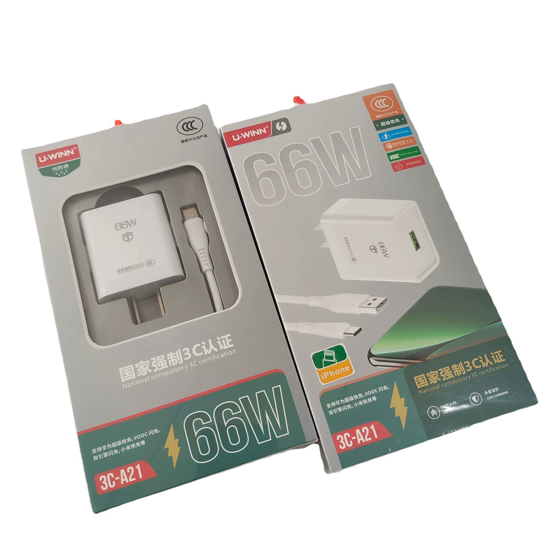 Зарядное устройство с USB-зарядкой, набор, 66W