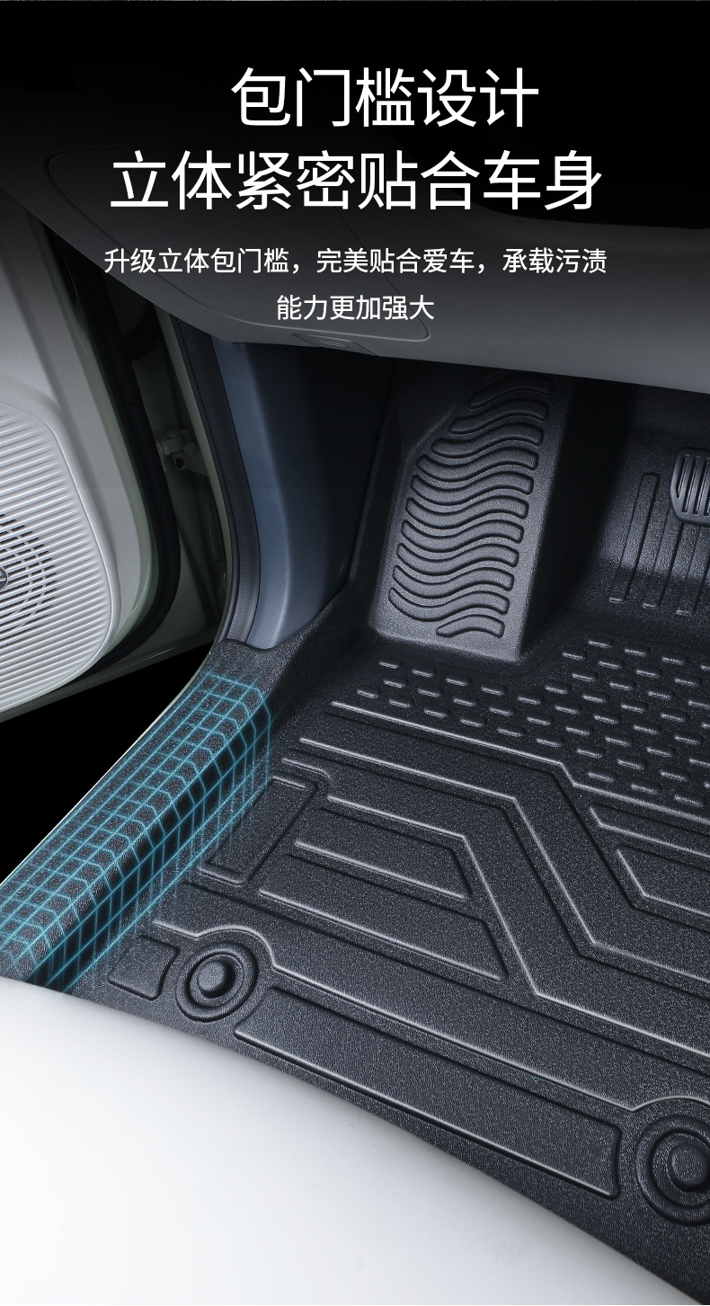 Specially Used for 24 Geely Xingyuan Floor Mats, Fully Surrounded by Xingyuan Car Trunk Mats, Interior Modification Supplies Tpe