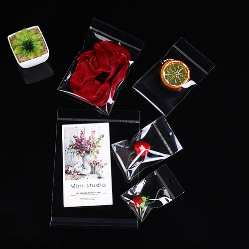OPP card head self-adhesive bag transparent plastic packaging bag wholesale ziplock bag self-adhesive bag transparent card head packaging bag 22