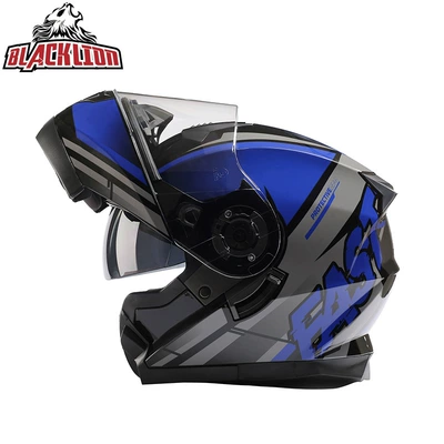 Motosiklet kaskı (dəbilqə), Visor Anti-Fog Breathable All-Season - blue-fast-transparent-mirror-m57-58